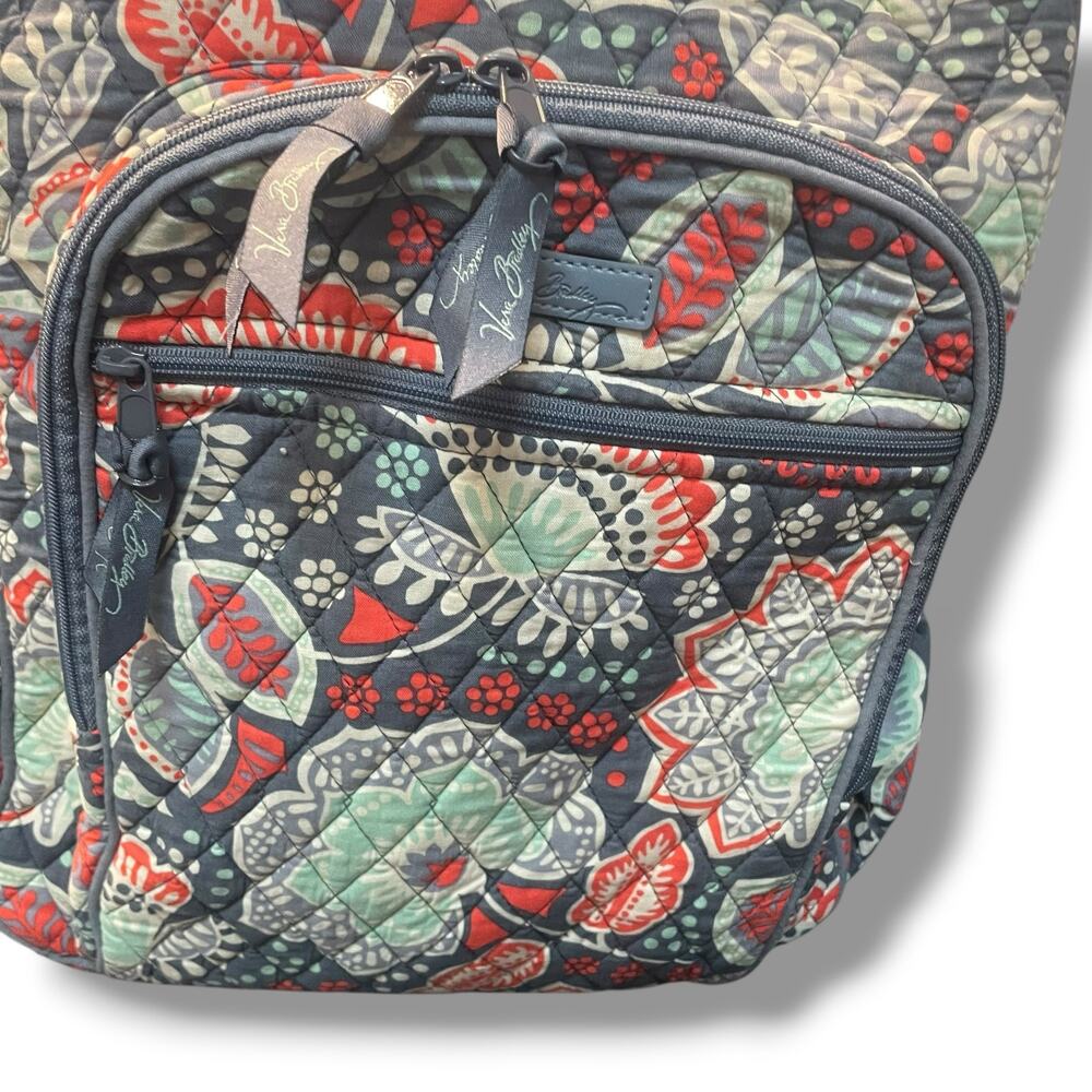 Vera Bradley Campus Backpack Nomadic Floral Quilted Travel Bag Carry On Large - Picture 3 of 16